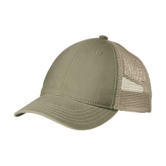 Mens Super Soft Mesh Cotton/Polyester Back Cap Olive/ Khaki OSFA