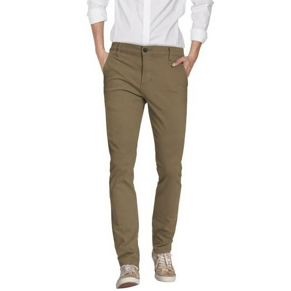 Mens Super Stretch Slim Fit Trousers Pants