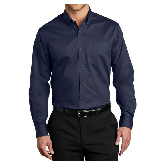 Mens SuperPro Twill Versatile Cotton/Polyester Shirt True Navy Small