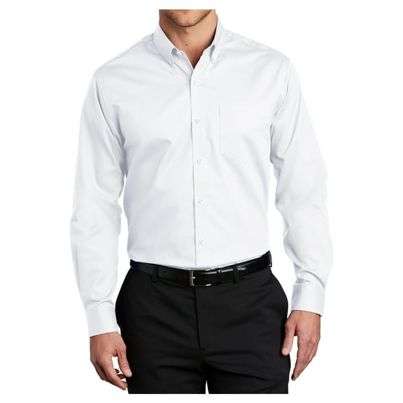 Mens SuperPro Twill Versatile Cotton/Polyester Shirt White 4X-Large