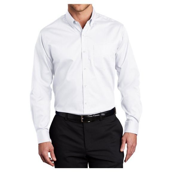 Mens SuperPro Twill Versatile Cotton/Polyester Shirt White Small