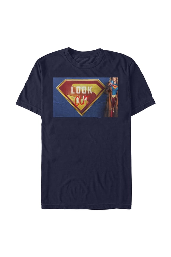 Mens Supergirl Look Out Graffiti Poster T Shirt
