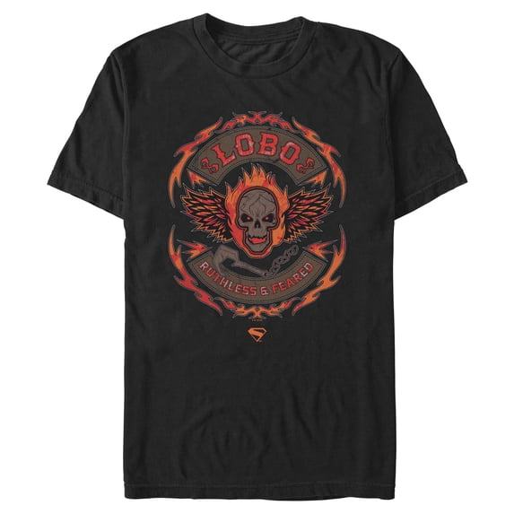 Mens Supergirl Ruthless And Feared Lobo Skull T Shirt