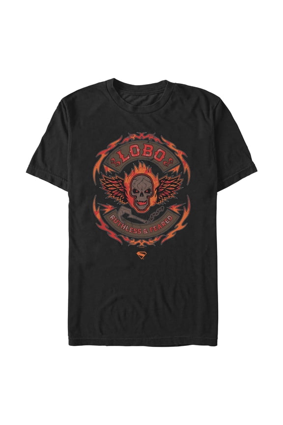 Mens Supergirl Ruthless And Feared Lobo Skull T Shirt
