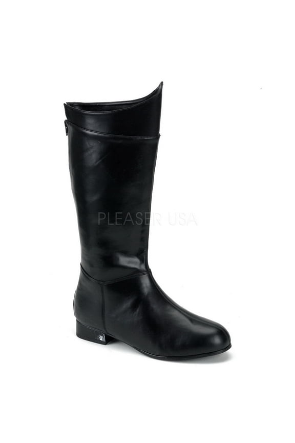 Mens Superhero Black Halloween Boots Large Size 12-13