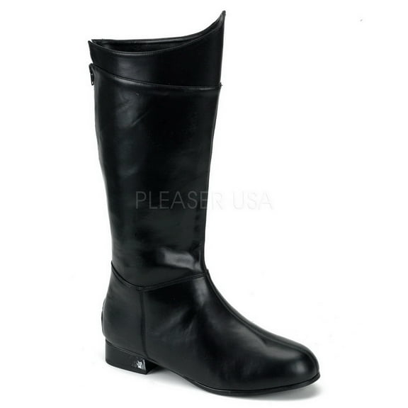 Mens Superhero Black Halloween Boots XL Size 14