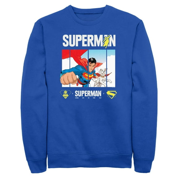 Mens Superman Best Friends Panel Sweatshirt
