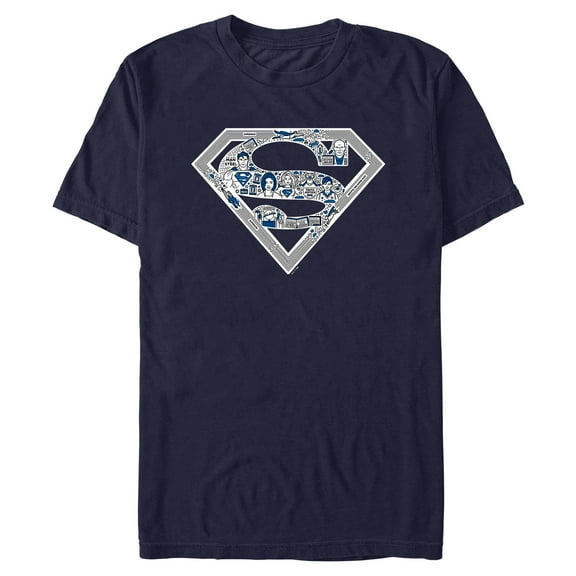 Mens Superman Collage Logo T Shirt