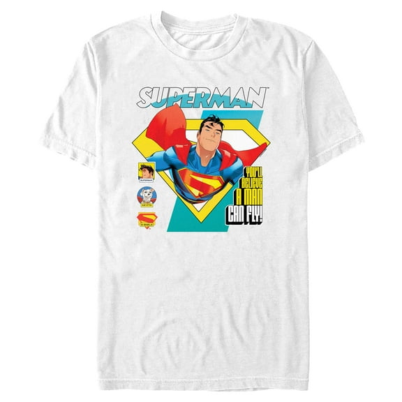 Mens Superman Flying Hero T Shirt