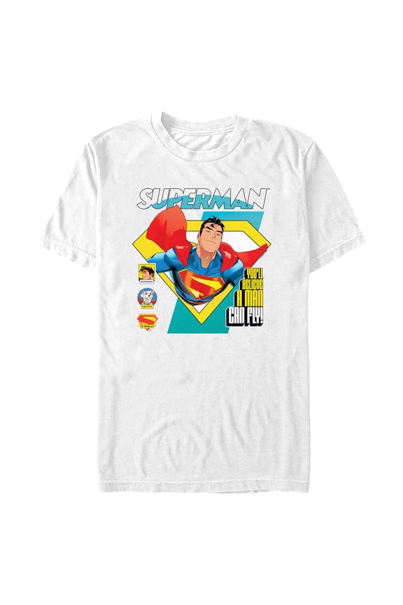 Mens Superman Flying Hero T Shirt