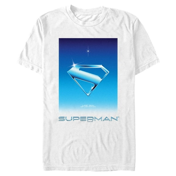 Mens Superman Last Son of Krypton Blue Symbol T Shirt