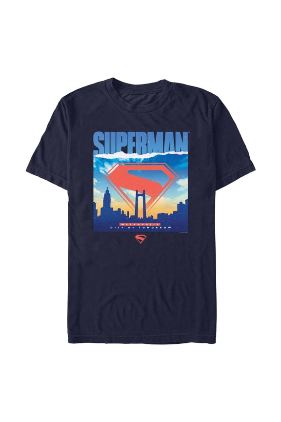 Mens Superman Metropolis View T Shirt