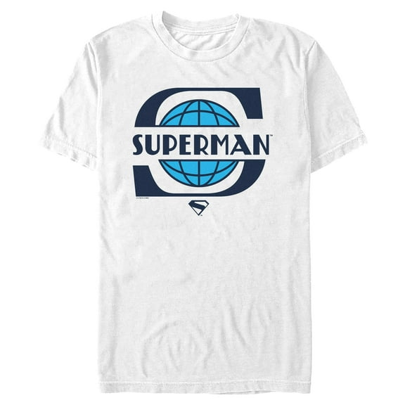 Mens Superman Retro Planet Logo T Shirt