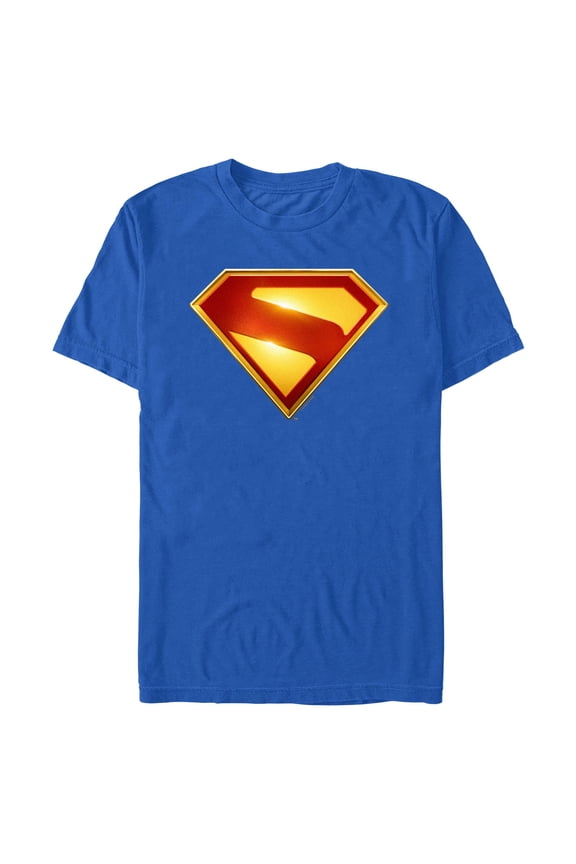 Mens Superman Shiny Logo T Shirt