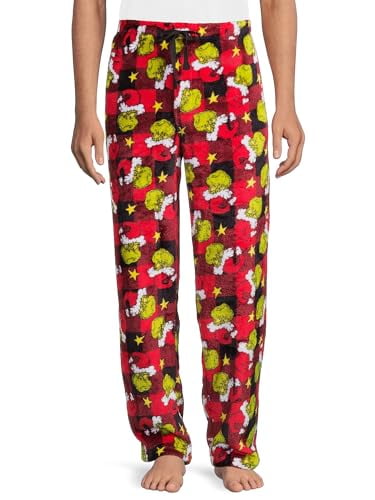 Mens Superminky Grinch Sleep Pant, Red, Large