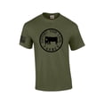 thumbnail image 1 of Mens Support Your Local Farmers Cattle Rancher Food Farm to Table Short Sleeve T-shirt Graphic Tee-Military-xl, 1 of 4