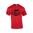 thumbnail image 1 of Mens Support Your Local Farmers Eat More Beef Farm to Table Short Sleeve T-shirt Graphic Tee-Red-medium, 1 of 4
