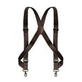 thumbnail image 1 of Mens Suspender Adjustable with Swivel Hooks Trucker Suspenders Trousers Apparel Coffee, 1 of 8