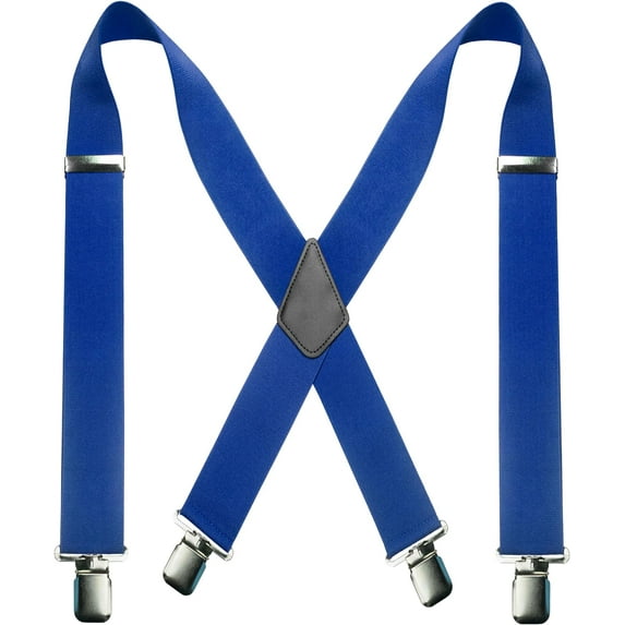 Mens Suspender with 4 Strong Metal Clips 5cm Wide Heavy Duty Suspender(2inch)