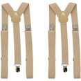 thumbnail image 2 of Men's Black X-Back Clip-On Suspenders – Adjustable Elastic (Navy Color Option) 2 of 3