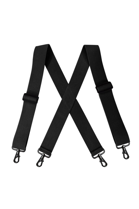 Mens Suspenders 2" Wide Adjustable and Elastic Braces X Shape Work Suspender with Very Strong 4 Swivel Hooks