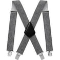 thumbnail image 1 of Mens Suspenders X-Back 2" Wide Adjustable Solid Straight Heavy Duty Clip Suspenders for Men Women, 1 of 1