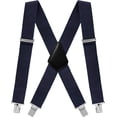 thumbnail image 1 of Mens Suspenders X-Back 2" Wide Adjustable Solid Straight Heavy Duty Clip Suspenders for Men Women, 1 of 1