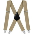 thumbnail image 1 of Mens Suspenders X-Back 2" Wide Adjustable Solid Straight Heavy Duty Clip Suspenders for Men Women, 1 of 1