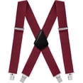 thumbnail image 1 of Mens Suspenders X-Back 2" Wide Adjustable Solid Straight Heavy Duty Clip Suspenders for Men Women, 1 of 1