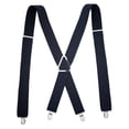 thumbnail image 1 of Mens Suspenders X-Back Adjustable Solid Straight Heavy Duty Clip Suspenders for Men Women, 1 of 6