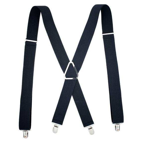 Mens Suspenders X-Back Adjustable Solid Straight Heavy Duty Clip Suspenders for Men Women