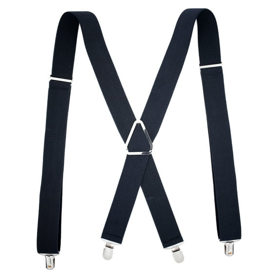 Mens Suspenders X-Back Adjustable Solid Straight Heavy Duty Clip Suspenders for Men Women