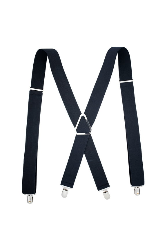 Mens Suspenders X-Back Adjustable Solid Straight Heavy Duty Clip Suspenders for Men Women