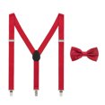 thumbnail image 1 of Mens Suspenders and Bow Tie Set Adjustable Elastic Clip On Suspenders for Wedding, 1 of 6