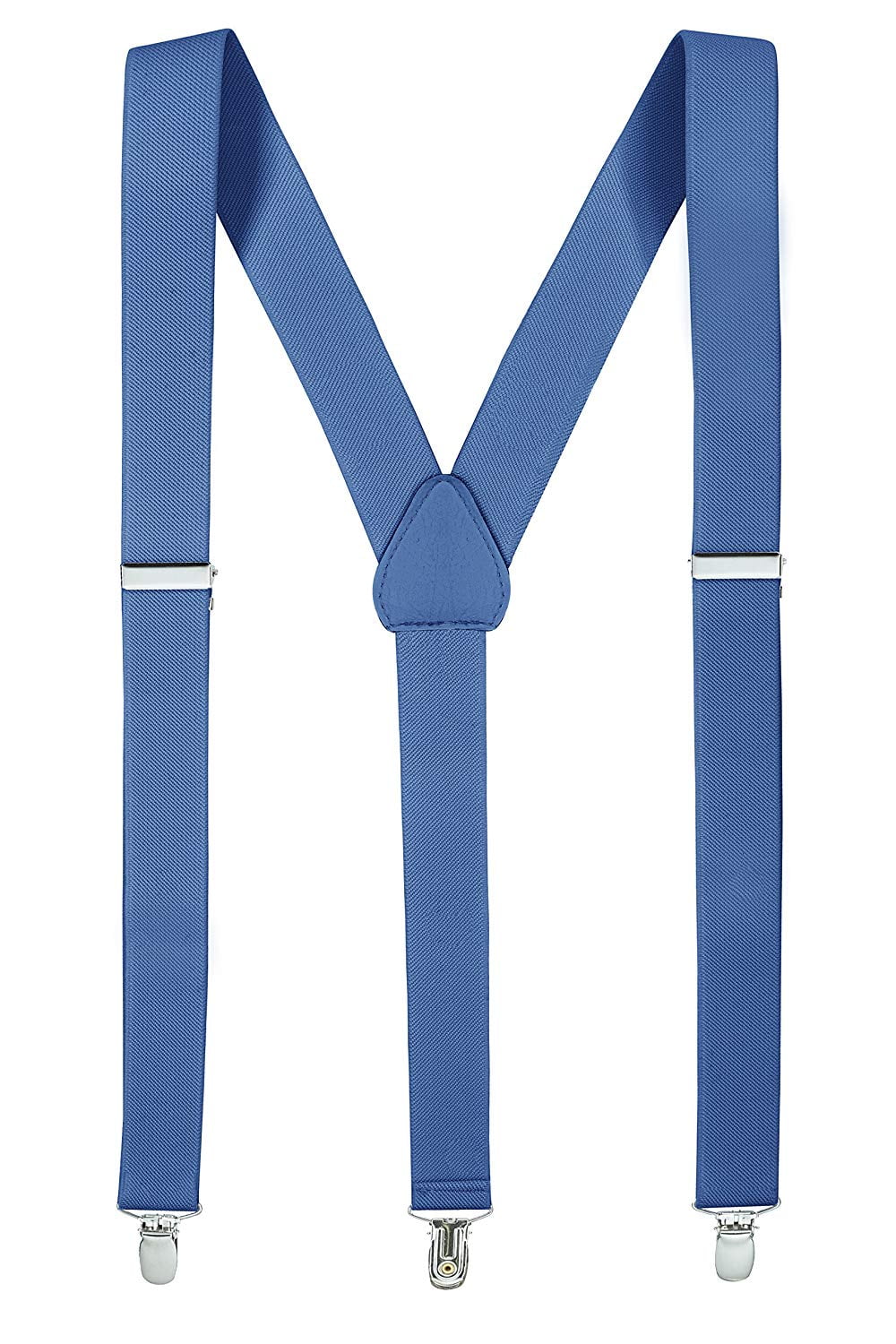 Mens Suspenders for Men with Clips Y Back Design Pant Clip Style Tuxedo Braces - Denim