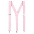 thumbnail image 1 of Mens Suspenders for Men with Clips Y Back Design Pant Clip Style Tuxedo Braces - Light Pink, 1 of 5
