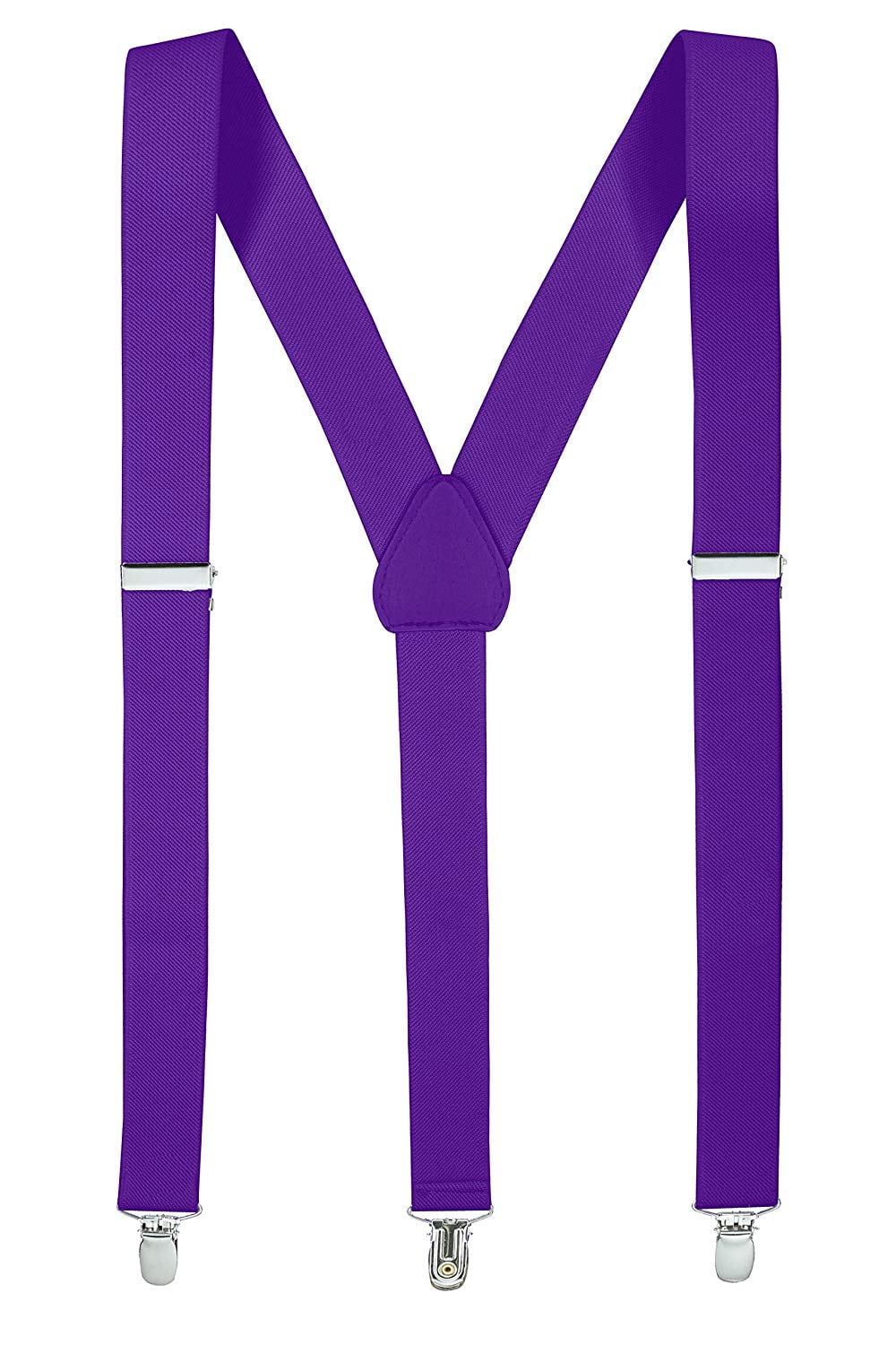 Mens Suspenders for Men with Clips Y Back Design Pant Clip Style Tuxedo Braces - Purple