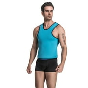 Mens Sweat Neoprene Slimming Waist Trainer Sport Tank Top Shirt