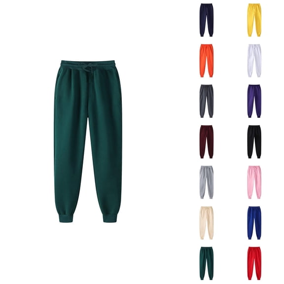 Mens Sweat Pants 2026 Fall Winter Casual Drawstring Elastic Waist Lined Jogger Sweatpants Trousers with Pockets