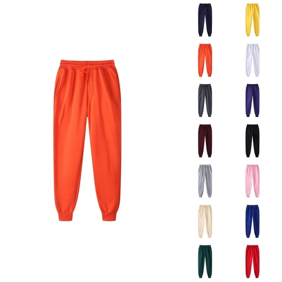 Mens Sweat Pants 2026 Fall Winter Casual Drawstring Elastic Waist Lined Jogger Sweatpants Trousers with Pockets