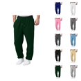 thumbnail image 1 of Sweat Pants for Mens 2026 Trendy Elastic Waist Drawstring Wide Leg Relaxed Fit Casual Pants Trousers with Pockets, 1 of 9