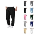 thumbnail image 1 of Sweat Pants for Mens 2026 Fashion Elastic Waist Drawstring Relaxed Fit Wide Leg Casual Pants Trousers with Pockets, 1 of 9
