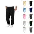 thumbnail image 1 of Mens Sweatpants 2026 Trendy Elastic Waist Drawstring Relaxed Fit Wide Leg Casual Pants Trousers with Pockets, 1 of 9