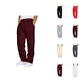 thumbnail image 1 of Mens Sweat Pants 2026 Fashion Elastic Waist Drawstring Straight Leg Casual Pants Trousers with Pockets, 1 of 4