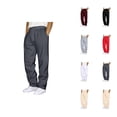 thumbnail image 1 of Mens Sweat Pants 2026 Fashion Elastic Waist Drawstring Straight Leg Casual Pants with Pockets Trousers, 1 of 4