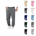 thumbnail image 1 of Mens Sweatpants 2026 Trendy Elastic Waist Drawstring Wide Leg Relaxed Fit Casual Pants Trousers with Pockets, 1 of 9