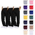 thumbnail image 1 of Mens Sweat Pants 3 Pack 2026 Fashion Elastic Waist Drawstring Straight Leg Casual Pants Trousers with Pockets, 1 of 3