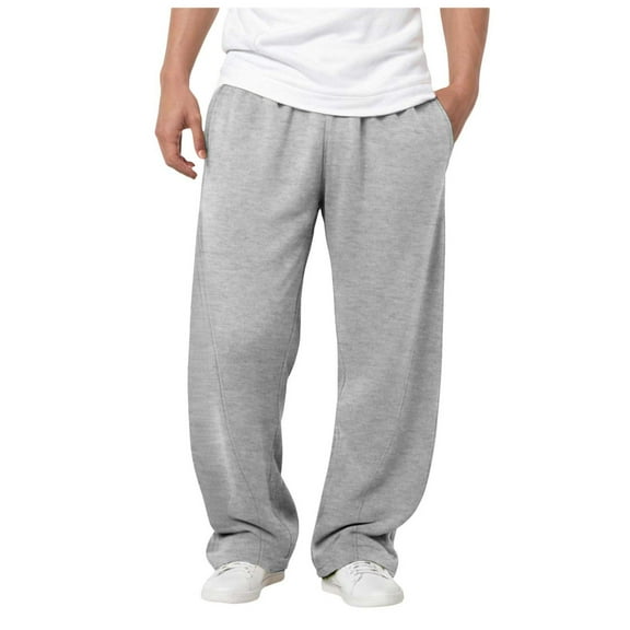 Mens Sweat Pants Baggy Sweats Men Men's Drawstring Waist Straight Wide Leg Baggy Pants Workout Athletic Sweatpants with Pocket