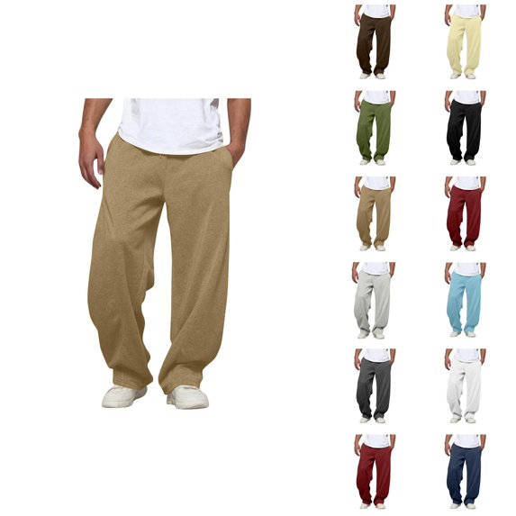Mens Sweat Pants Big And Tall 2026 Fashion Drawstring Elastic Waist Loose Fit Casual Harem Pants Trousers with Pockets
