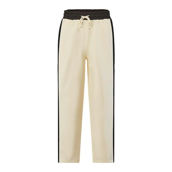 Mens Sweat Pants Loose Color Collision Splicing Straight Leg Pants Sports Heavyweight Trousers Fall Winter Track Pants